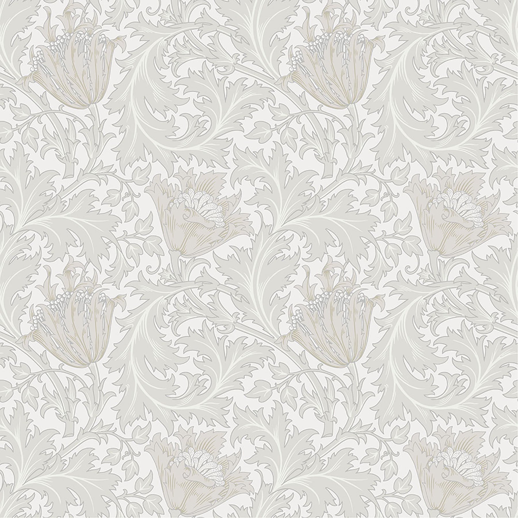 A-Street Prints 4153-82001 Anemone Dove Floral Trail Wallpaper