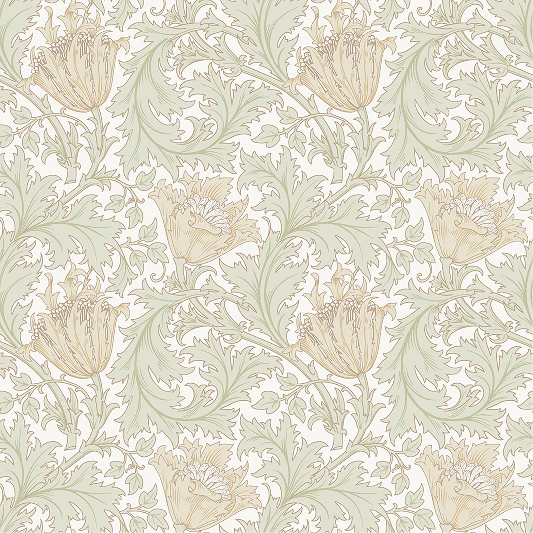 A-Street Prints 4153-82002 Anemone Light Green Floral Trail Wallpaper
