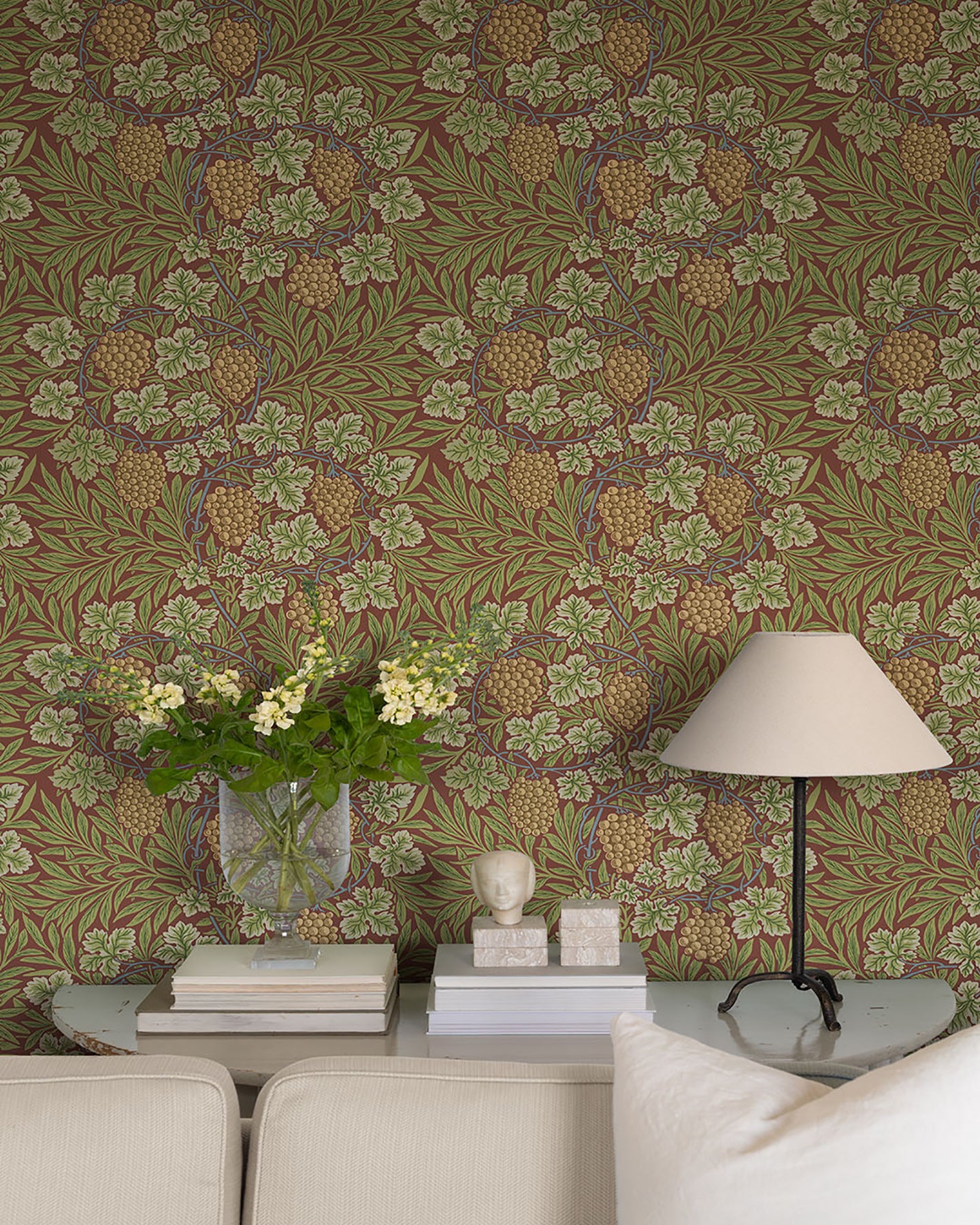 A-Street Prints 4153-82018 Vine Ruby Woodland Fruits Wallpaper