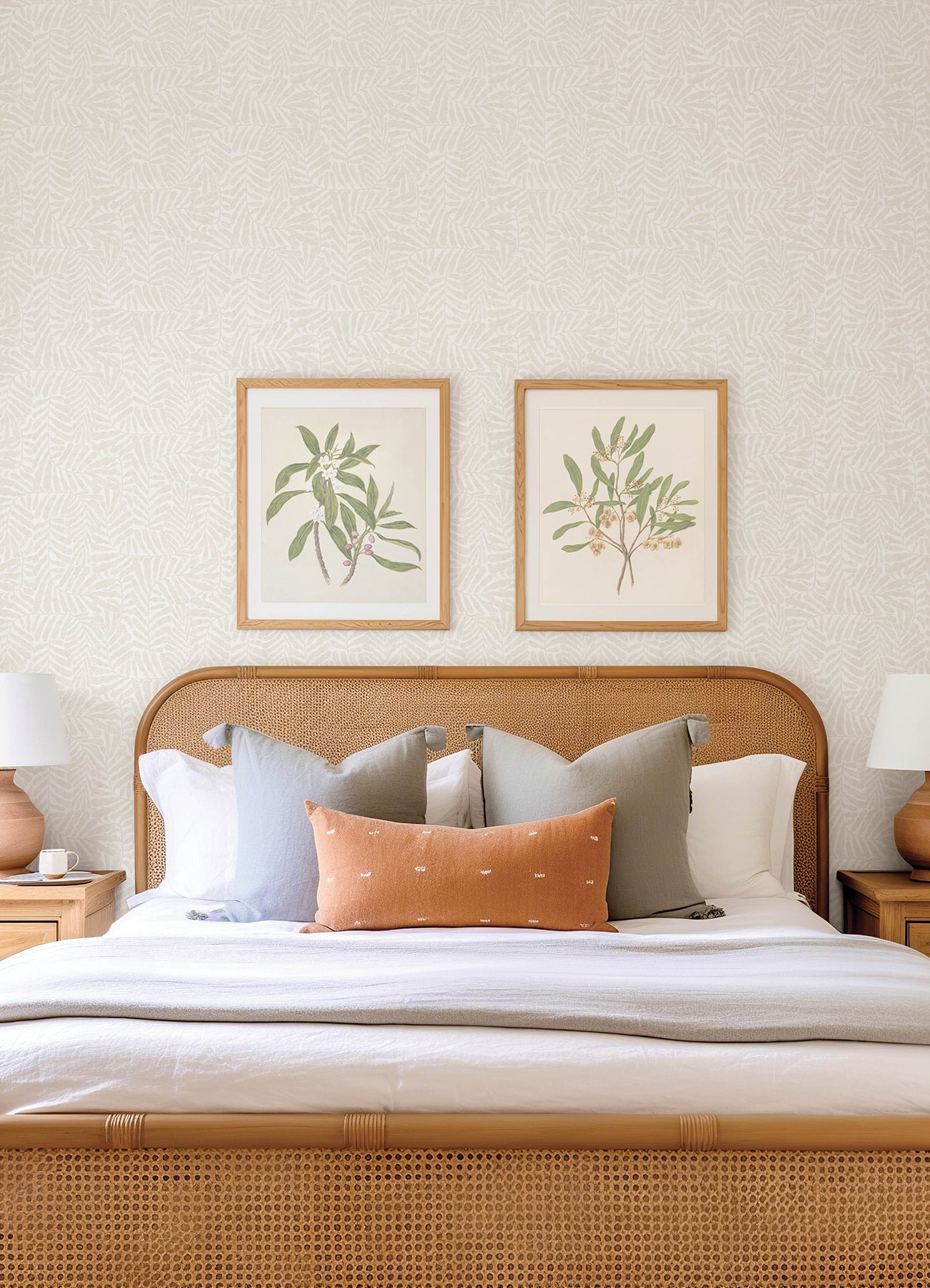 A-Street Prints 4155-27314 Gabriel Pearl Fern Wallpaper