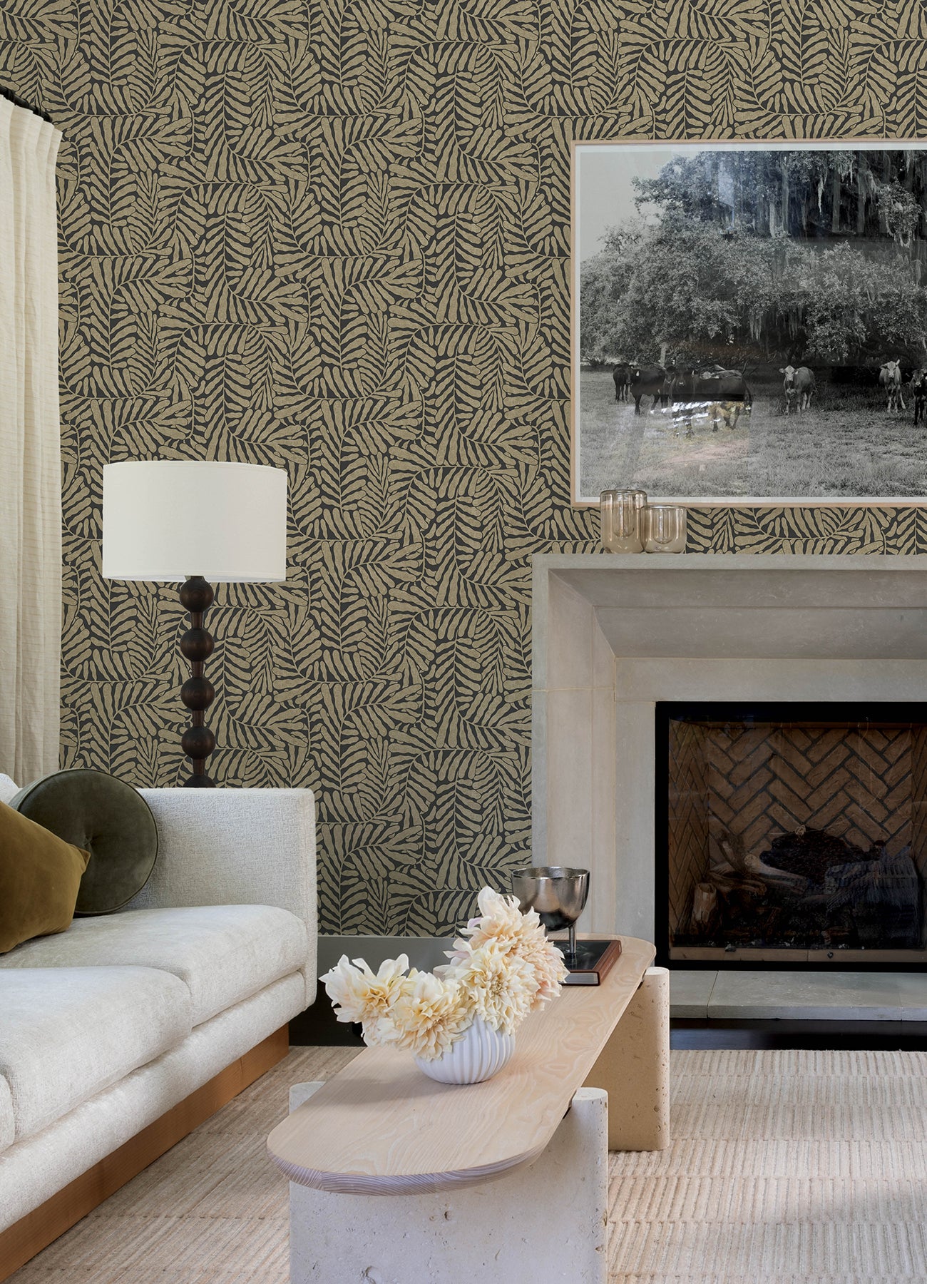 A-Street Prints 4155-27315 Gabriel Bronze Fern Wallpaper