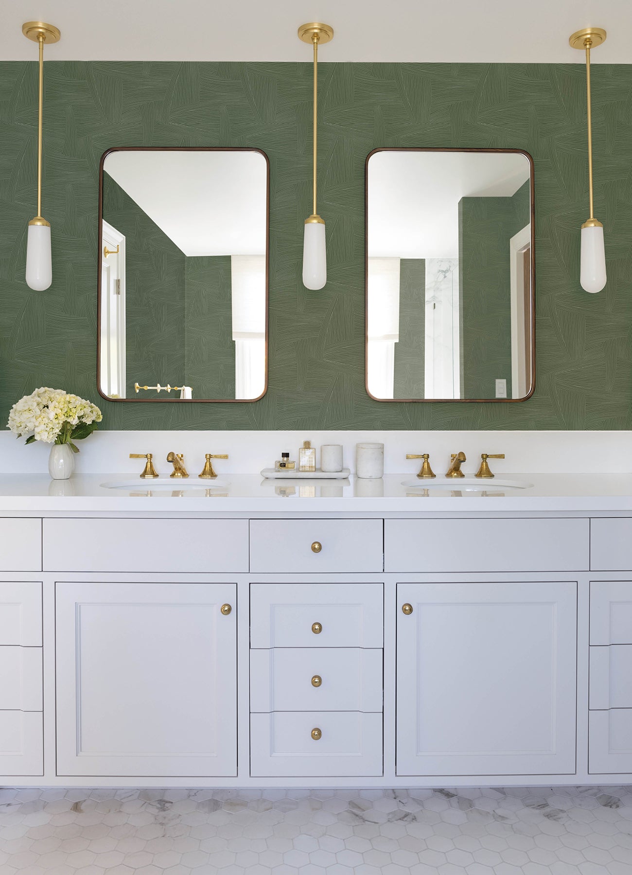 A-Street Prints 4155-27331 Reid Evergreen Woven Geometric Wallpaper