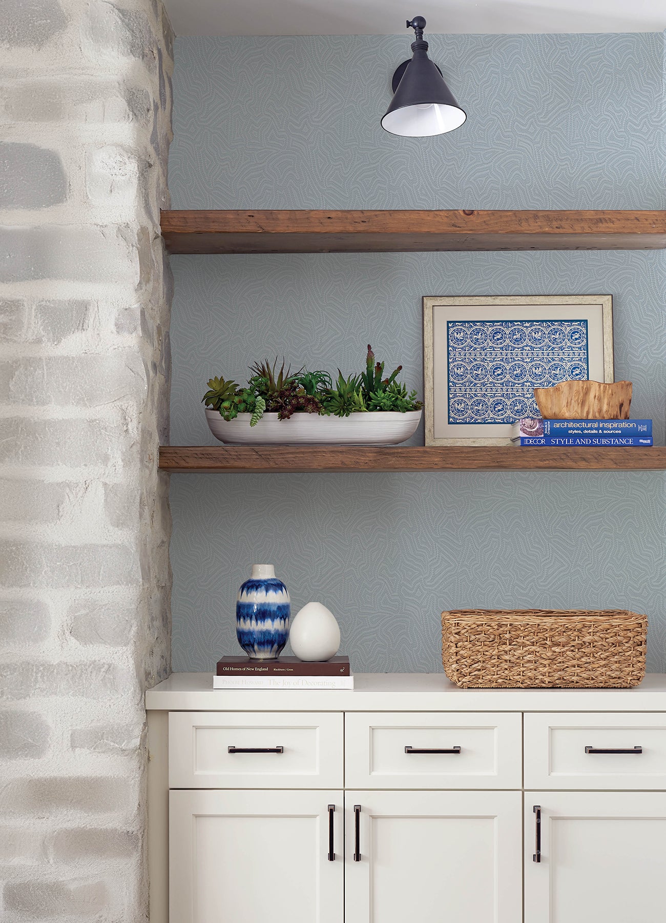 A-Street Prints 4155-27348 Hollenback Light Blue Dotted Abstract Wallpaper