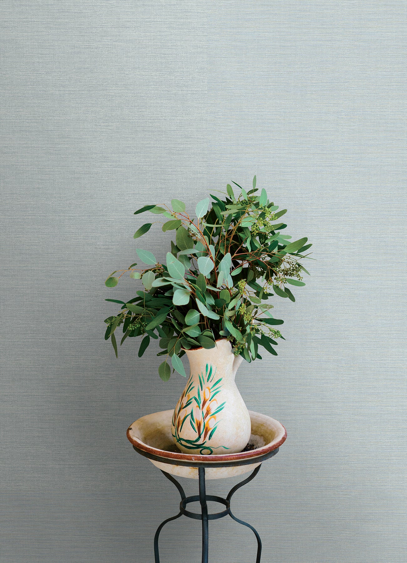 Chesapeake 4169-24278 Agave Light Blue Faux Grasscloth Wallpaper