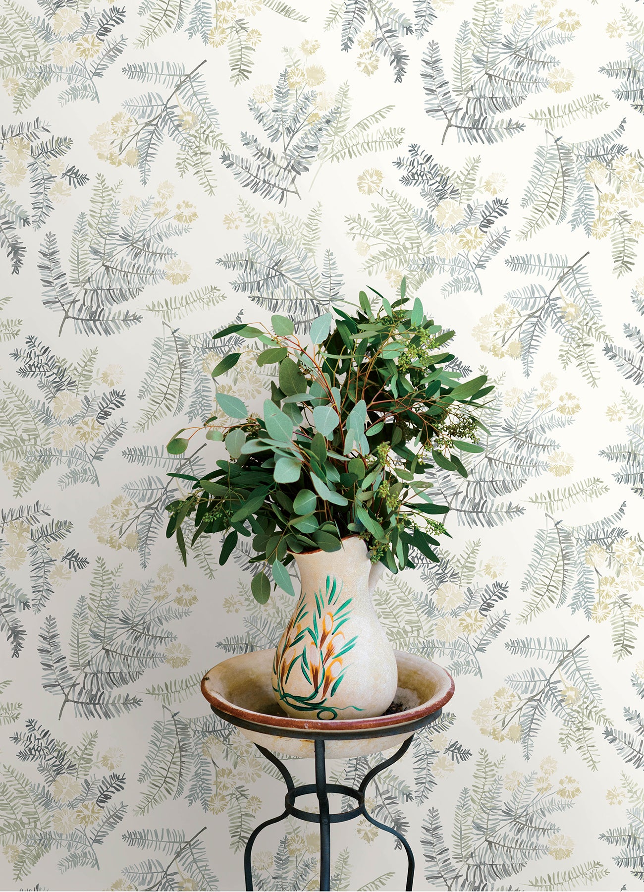 Chesapeake 4169-83106 Frith Sea Green Botanical Wallpaper
