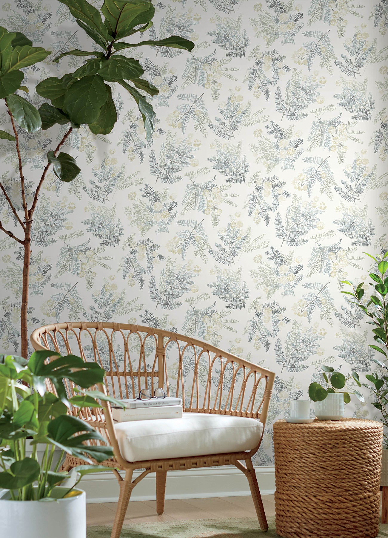 Chesapeake 4169-83106 Frith Sea Green Botanical Wallpaper
