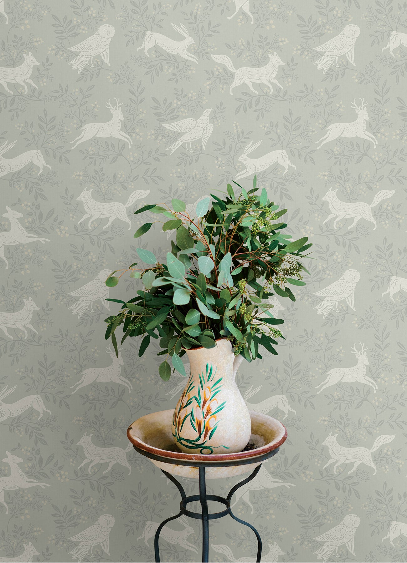 Chesapeake 4169-83115 Revelry Sage Forest Frolic Wallpaper