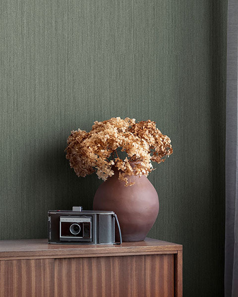 A-Street Prints 4171-17224 Midolin Mossa Dark Green Texture Wallpaper