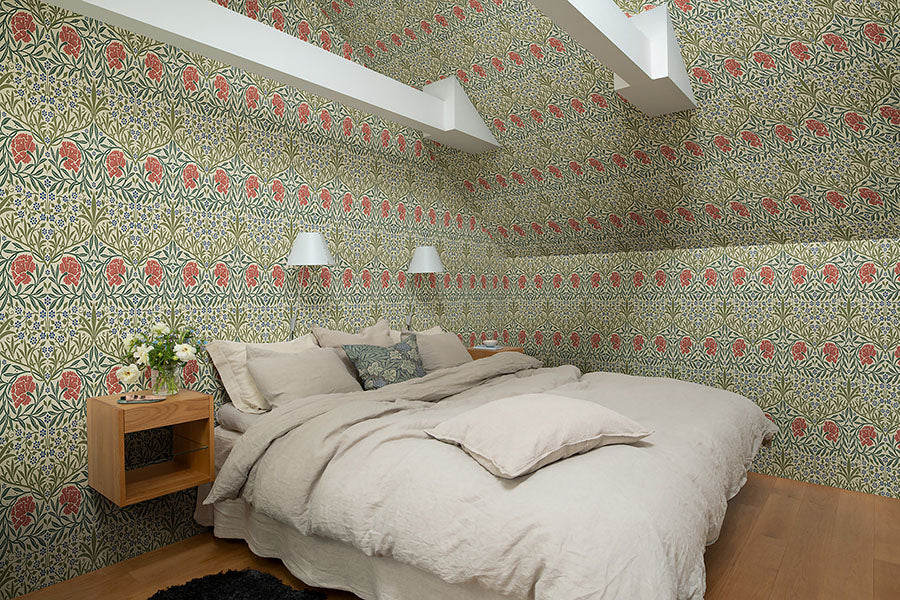 A-Street Prints 4171-82043 Oxford Union Green Floral Vines Wallpaper