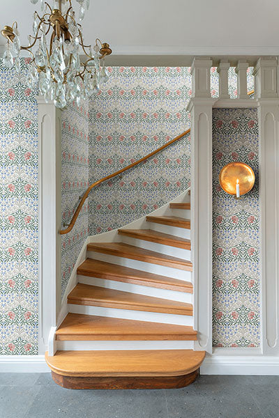 A-Street Prints 4171-82044 Oxford Union Pink Floral Vines Wallpaper