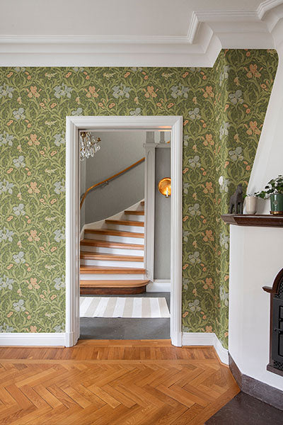 A-Street Prints 4171-82050 Iris Green Wild Gardens Wallpaper