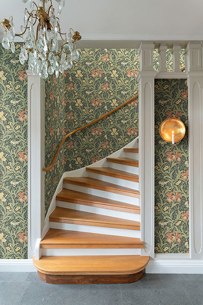 A-Street Prints 4171-82051 Iris Navy Wild Gardens Wallpaper