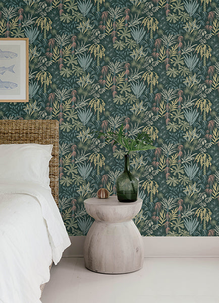 A-Street Prints 4172-27480 Everglades Green Botanical Wallpaper