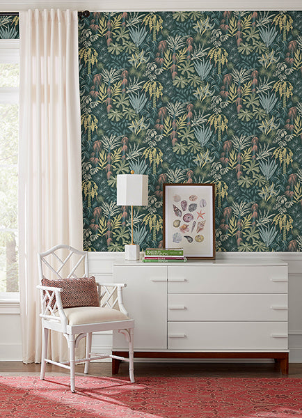 A-Street Prints 4172-27480 Everglades Green Botanical Wallpaper