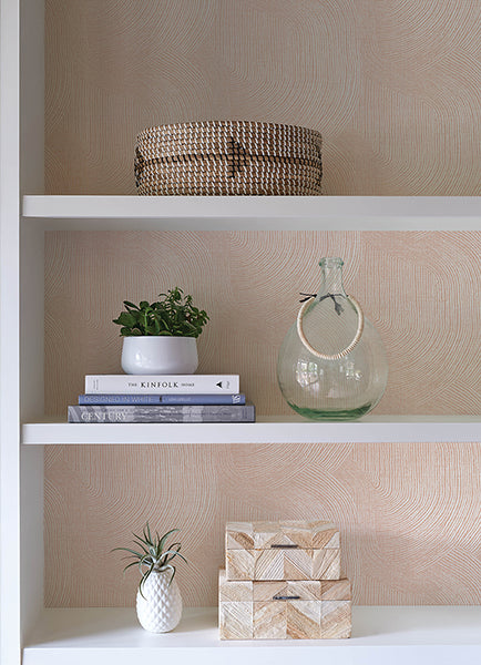 A-Street Prints 4172-27507 Folly Zen Swirls Blush Wallpaper