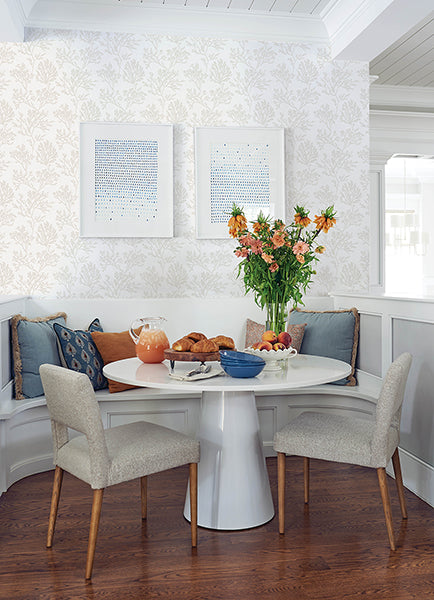 A-Street Prints 4172-82001 Tortuga Gray Coral Weave Wallpaper