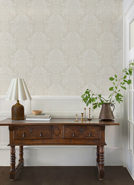 A-Street Prints 4173-27624 Finch Ivory Woodland Damask Wallpaper