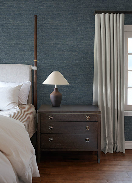 A-Street Prints 4173-27649 Roderick Dark Blue Textured Wallpaper