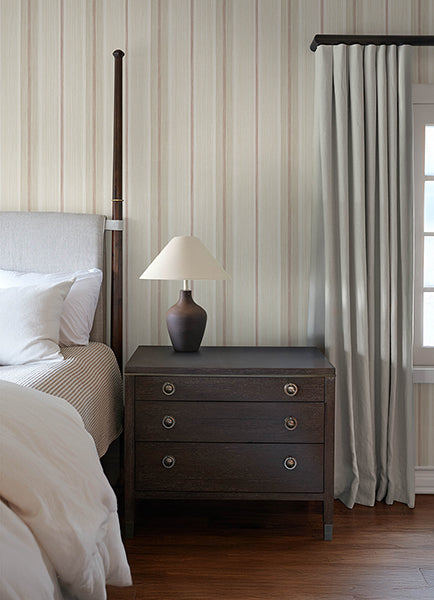 A-Street Prints 4173-27663 Ames Red Linen Stripe Wallpaper