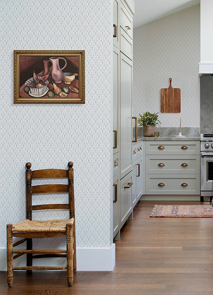 A-Street Prints 4173-27671 Tillie Blue Diamond Floral Wallpaper