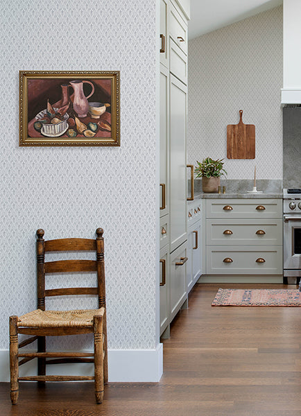 A-Street Prints 4173-27672 Tillie Gray Diamond Floral Wallpaper