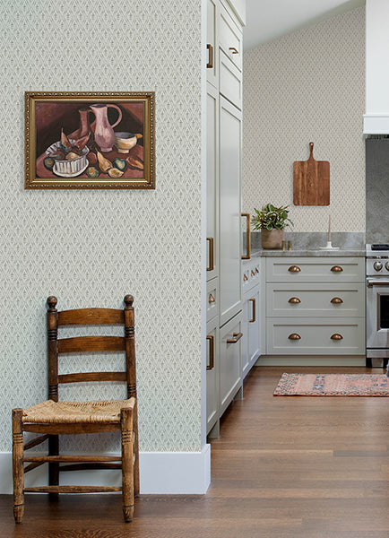 A-Street Prints 4173-27674 Tillie Sage Diamond Floral Wallpaper