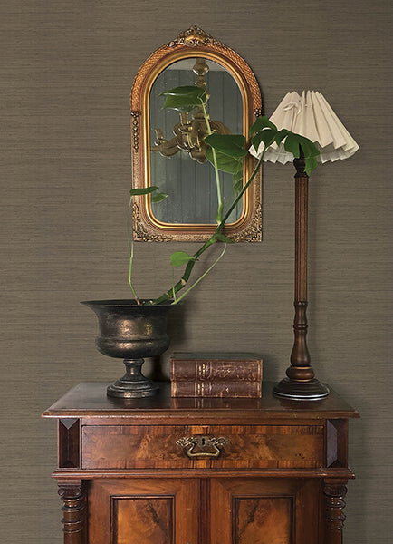A-Street Prints 4173-82101 Mycroft Sterling Grasscloth Wallpaper