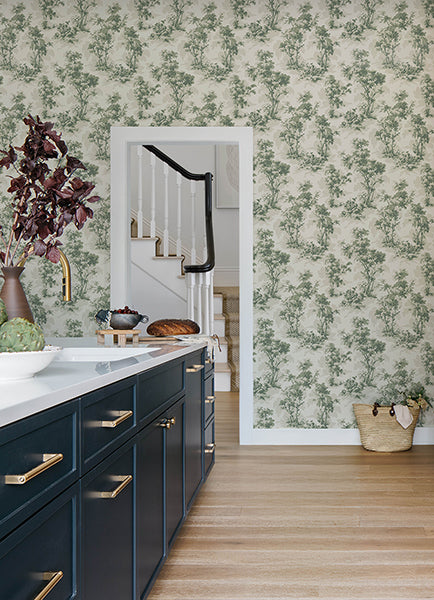 A-Street Prints 4173-82104 Sainsbury Sage Forest Wallpaper