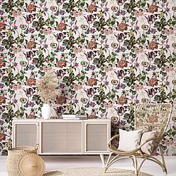 Galerie Wallcoverings 47458 Floral Rhapsody Multi-Coloured Wallpaper