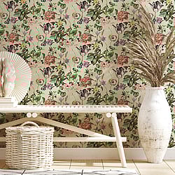 Galerie Wallcoverings 47461 Floral Rhapsody Multi-Coloured Wallpaper