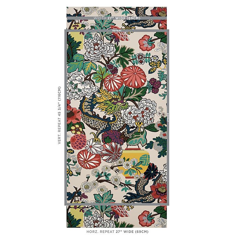 Schumacher 5001063 Chiang Mai Dragon Alabaster Wallpaper