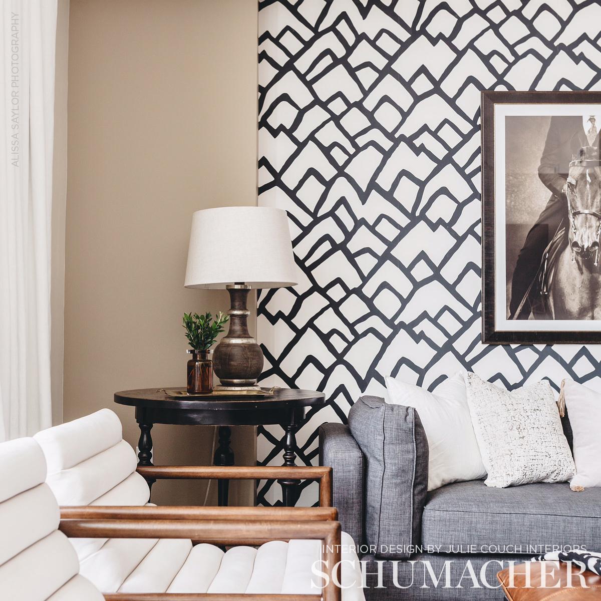 Schumacher 5003308 Zimba Ebony Wallpaper