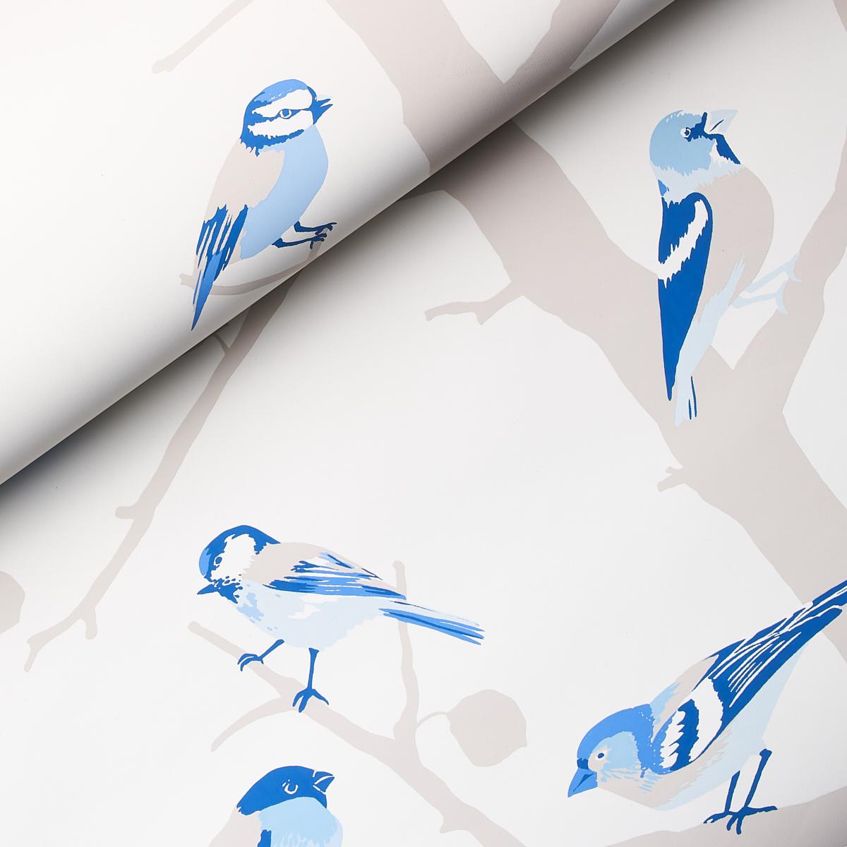 Schumacher 5005034 A-Twitter Blues Wallpaper