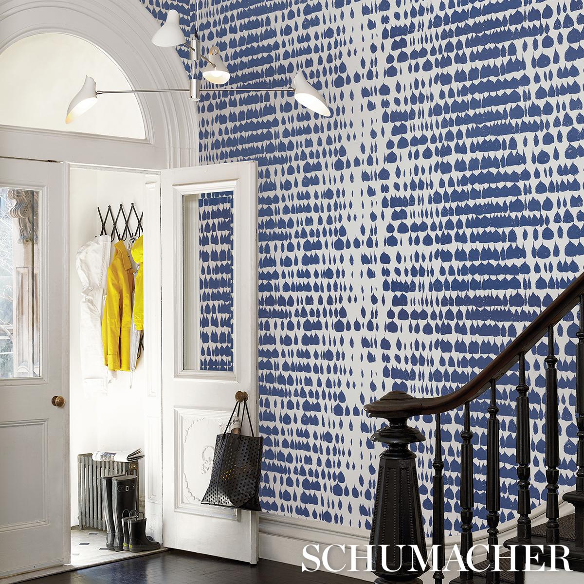 Shumacher 5005885 Queen of Spain Navy Wallpaper