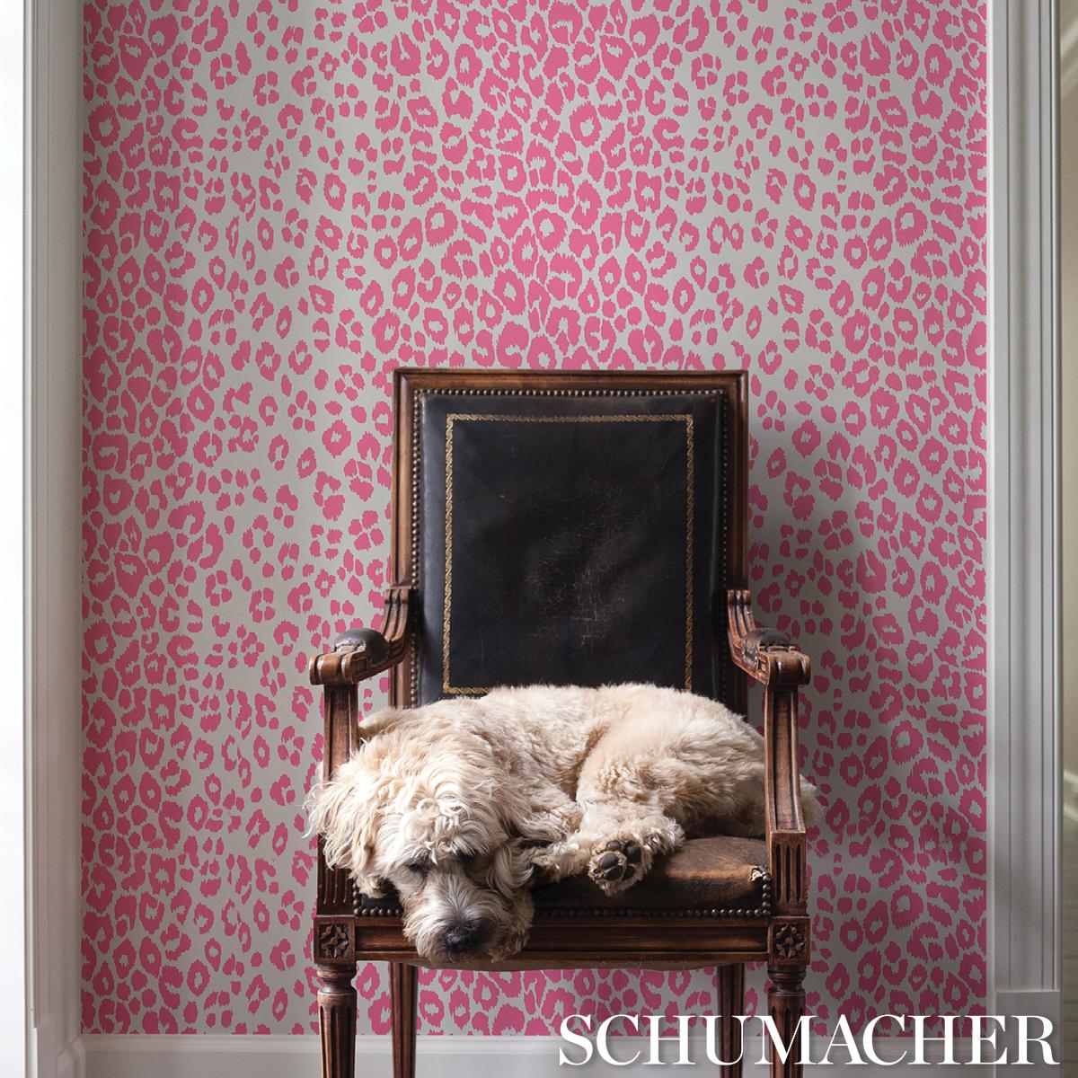Schumacher 5007016 Iconic Leopard Pink Wallpaper