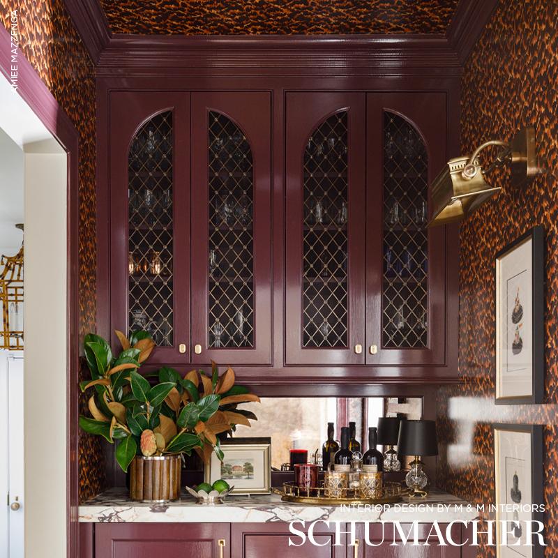 Schumacher 5007450 Tortoise Natural Orange Wallpaper