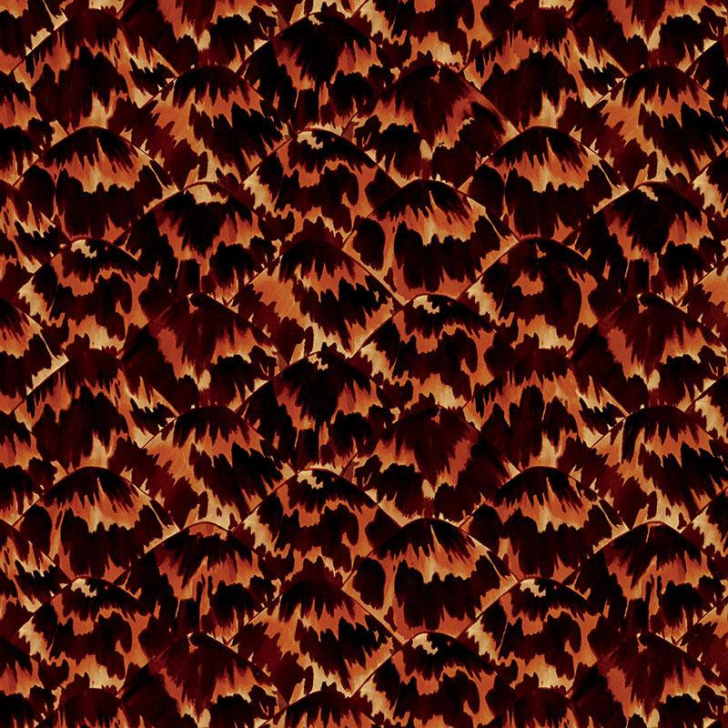 Schumacher 5007450 Tortoise Natural Orange Wallpaper
