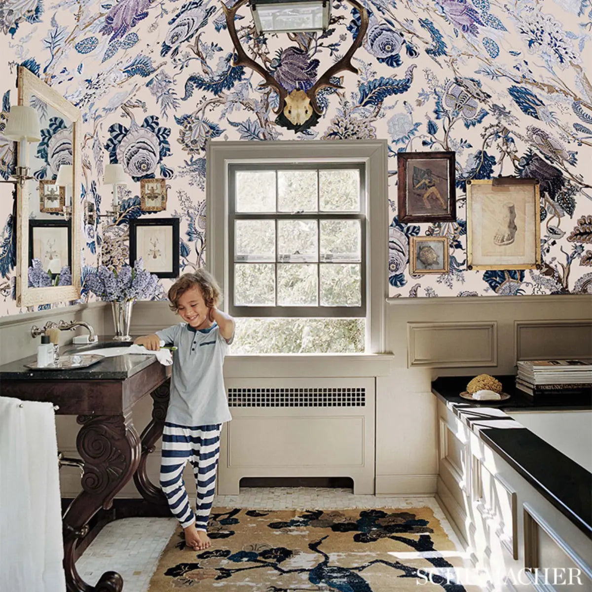 Schumacher 5010490 Indian Arbre Lilac Wallpaper