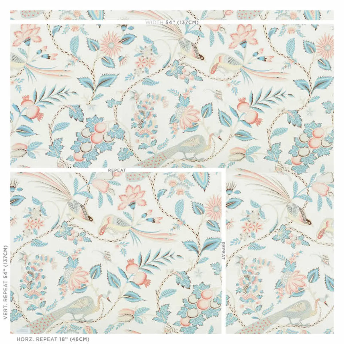 Schumacher 5010512 Campagne Coral Wallpaper