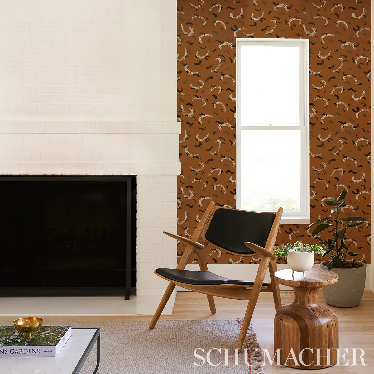 Schumacher 5013960 Brushmark Gold Wallpaper