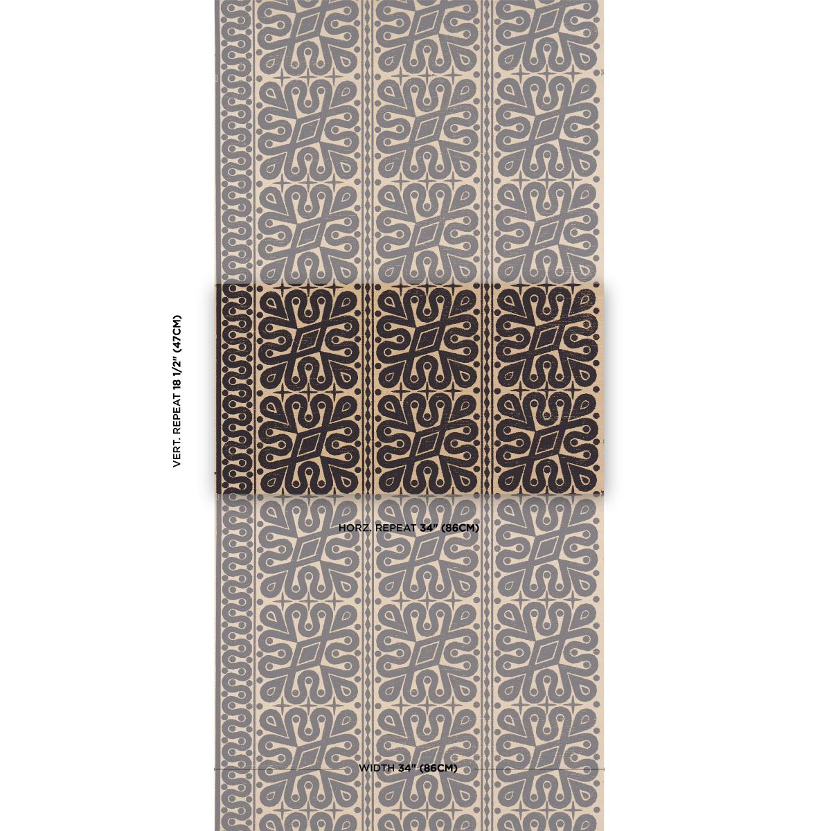 Schumacher 5015412 Borneo Grasscloth Black Wallpaper