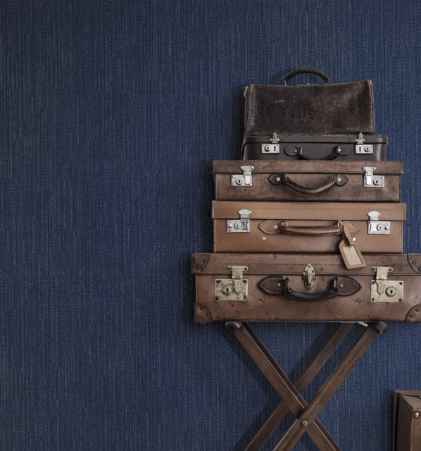 York Wallcoverings 5850 Weekender Weave Navy Wallpaper