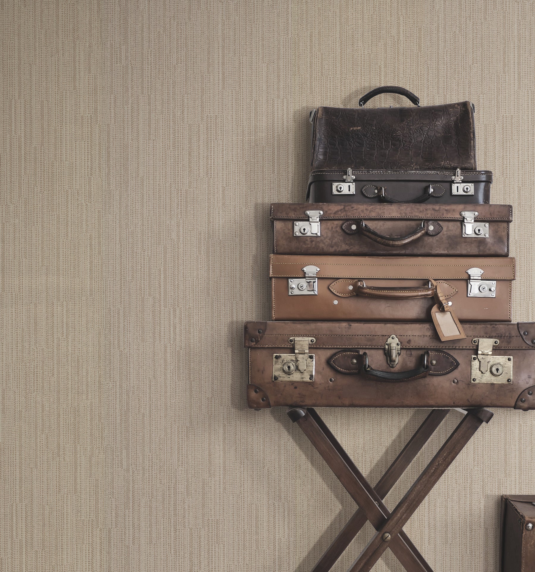 York Wallcoverings 5854 Weekender Weave Beige Wallpaper