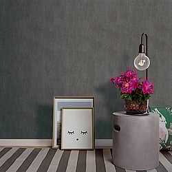 Galerie Wallcoverings 59313 Concrete Silver Grey Wallpaper