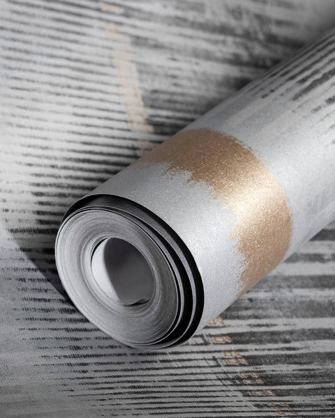 Galerie Wallcoverings 64289 Hermes Silver Grey Wallpaper