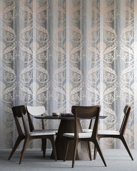 Galerie Wallcoverings 64290 Nerites Grey Copper Wallpaper