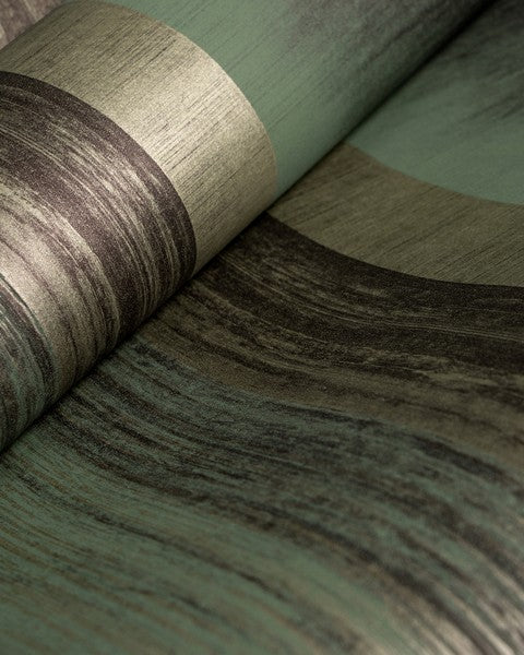 Galerie Wallcoverings 64292 Poseidon Woody Green Wallpaper