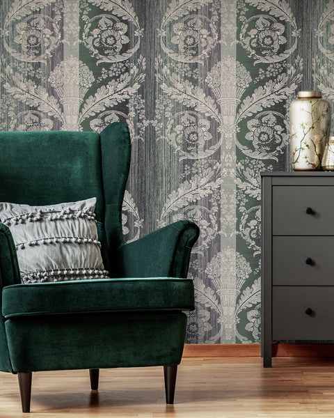 Galerie Wallcoverings 64293 Nerites Woody Green Wallpaper