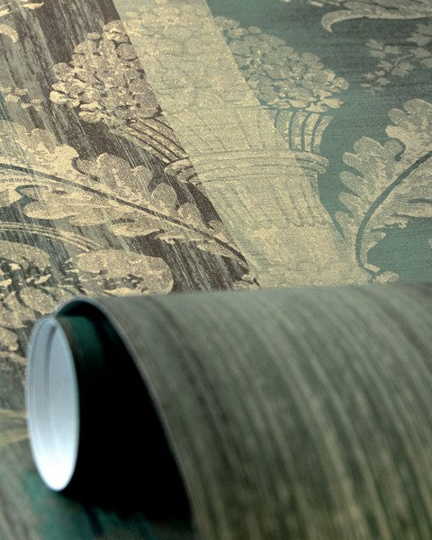 Galerie Wallcoverings 64293 Nerites Woody Green Wallpaper