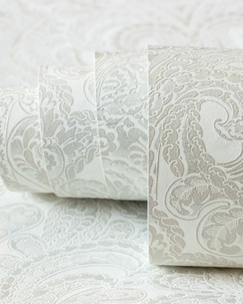 Galerie Wallcoverings 64302 Ares Antique White Wallpaper